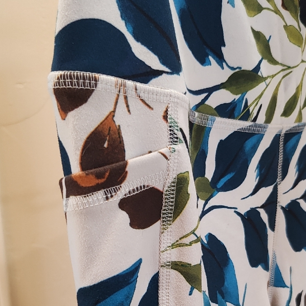 RBX Multicolor Leaf Print Leggings - Picture 4 of 5